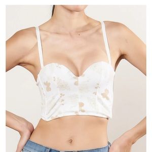Amateras Dreamt Floral Bra / tank Built in padding s crop top bralette